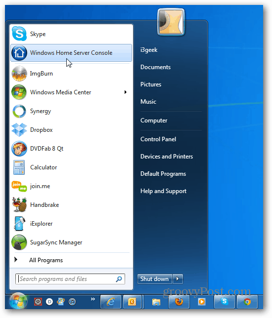 Start menu