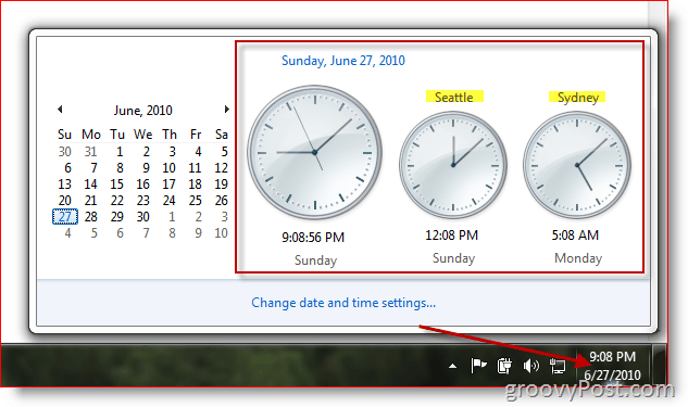 Мицрософт Виндовс 7 приказује додатне сатове у различитим временским зонама