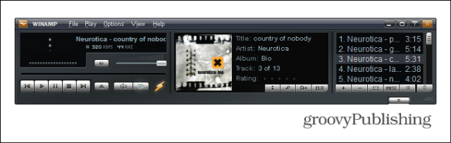 illustration de winamp jouant