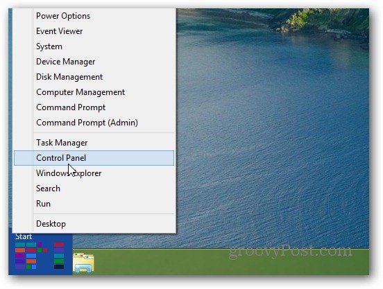 Windows 8 Power User Menu