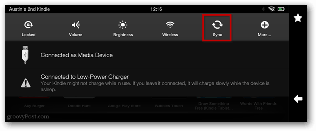 kindle fire sync