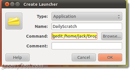 creare launcher in Ubuntu