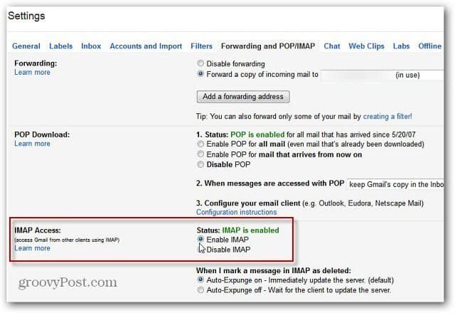 كيفية إضافة Gmail إلى Outlook 2013 باستخدام IMAP