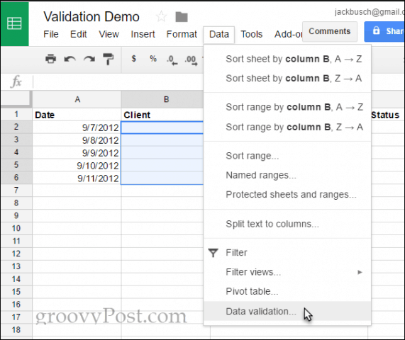 google dokümanlar'da açılır seçenekler listesi nasıl eklenir