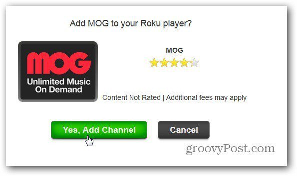 كيفية إضافة MOG إلى Roku