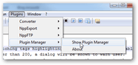 Notepad ++ gestionnaire de plugins