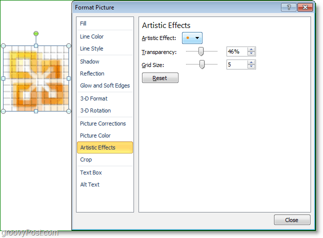 personalizza i tuoi effetti visivi in ​​Word 2010