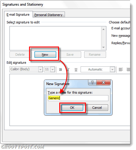 nuova firma 2010 di Outlook