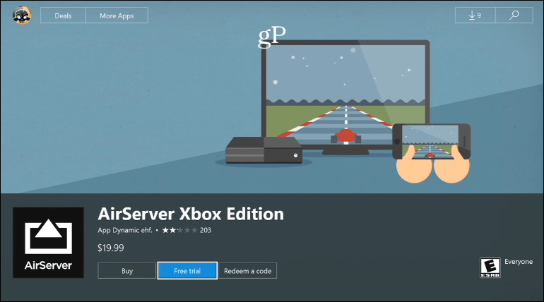 2 AirServer Xbox Edition próbaverzió