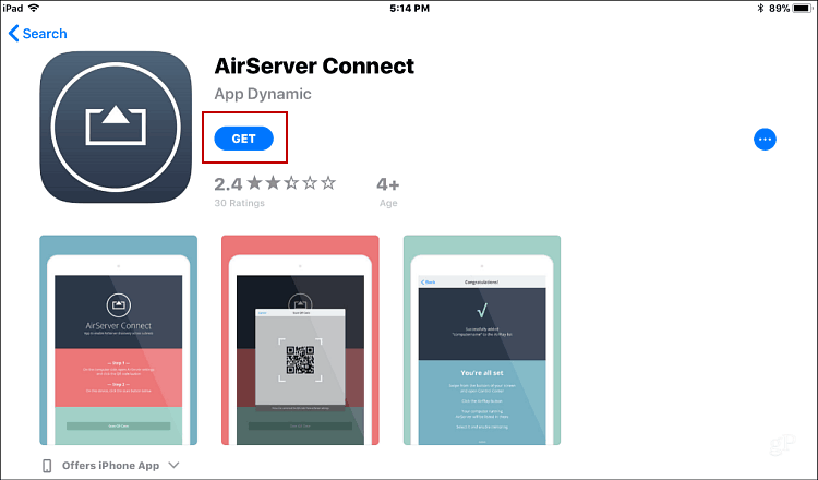 Instalar AirServer Connect iOS