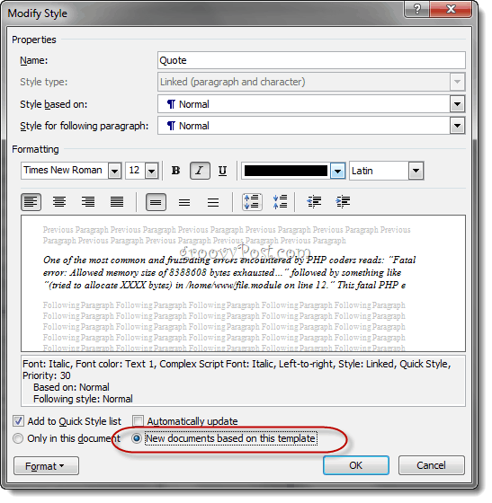 Benutzerdefinierte Tastaturkürzel Word 2010