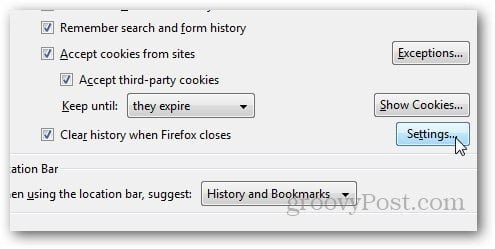 Firefox-Geschichte Löschen 5