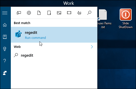 regedit Windows 10