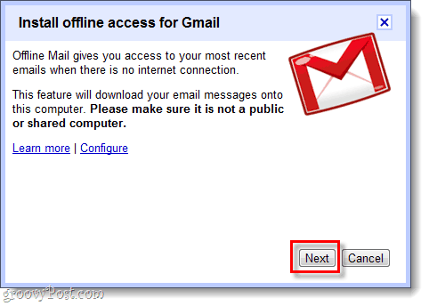 instalați accesul offline pentru gmail