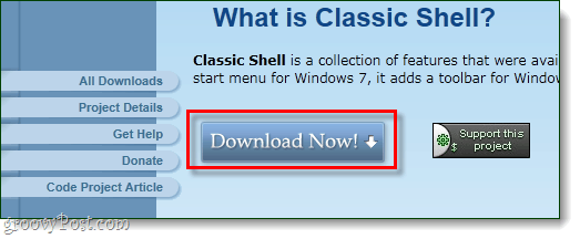 scarica la shell classica da sourceforge