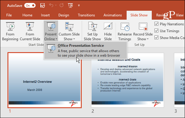 1-Présent en ligne