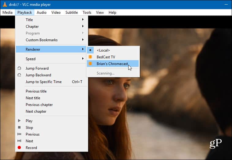 VLC Desktop vers Chromecast