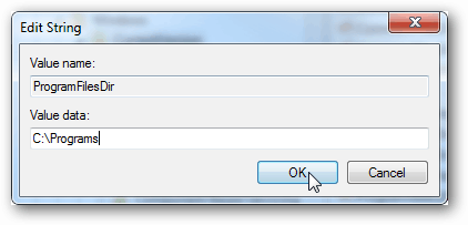 regedit programfilesdir