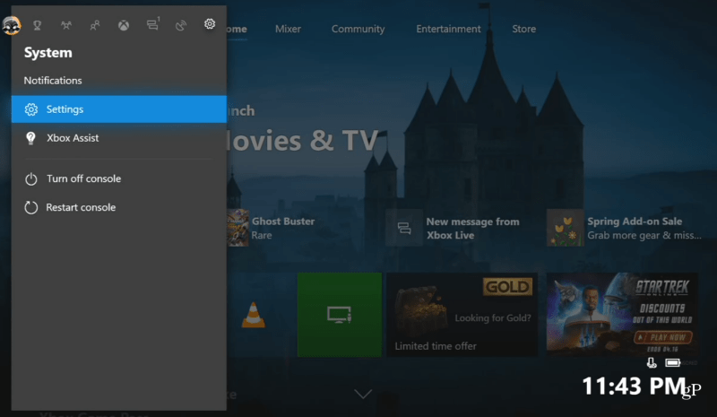 Το μενού Ρυθμίσεις συστήματος Xbox One