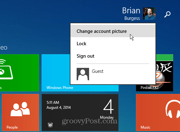 วิธีเปลี่ยนรูปภาพบัญชี Windows 8.1 ของคุณ