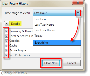 Firefox 4 очистить історію, всі деталі