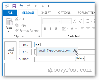 So löschen Sie Outlook 2013 AutoVervollständigen