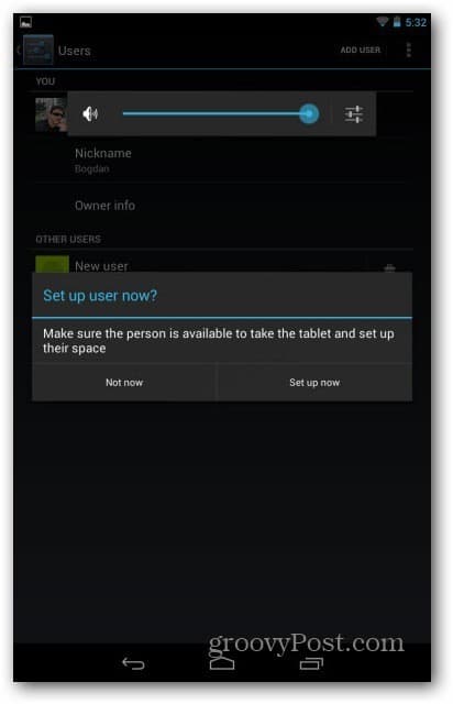 Uživatelské účty zařízení Nexus 7 - nastavte uživatele hned