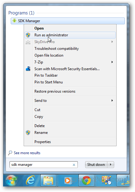 darboties kā admin sdk manager