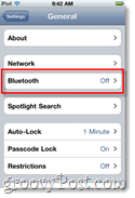 ajustes de iphone bluetooth