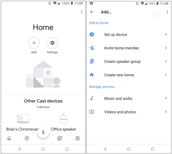 Aplicativo Google Home Adicionar Dispositivo