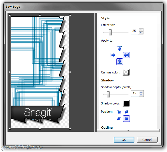 massaskugga med snagit