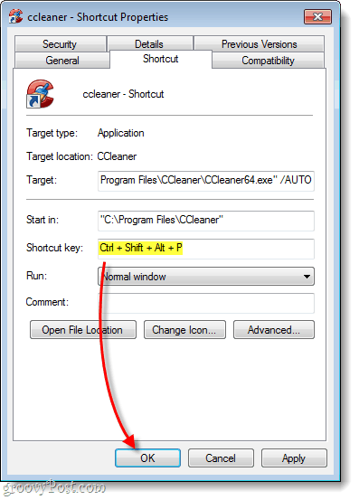 CCleaner Kısayol Tuşu