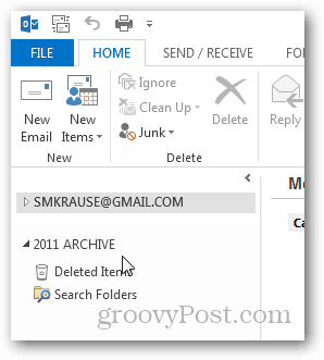 วิธีสร้างไฟล์ pst สำหรับ outlook 2013 - pst ใหม่