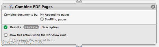Combinați PDF-uri folosind Automator în Mac OS X