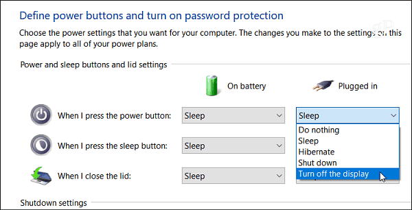 Setări pentru laptop