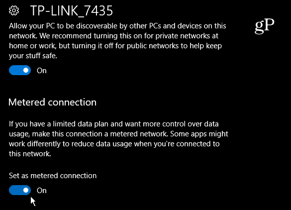 Définir une connexion mesurée Ethernet 10 Windows