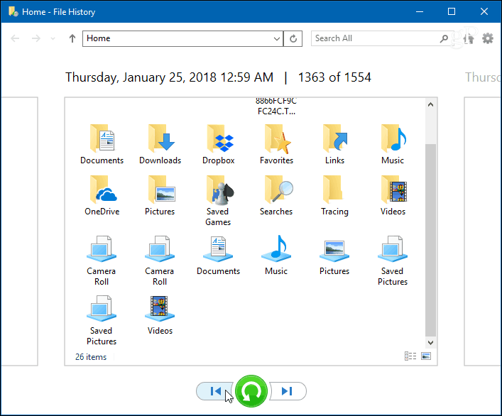 Windows 10 Dosya Geçmişi