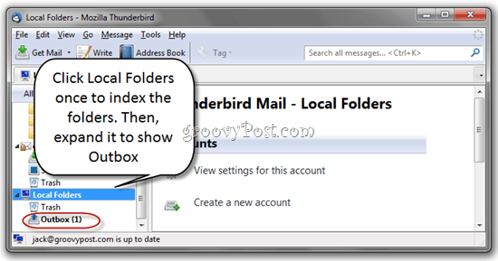 Slett usendte meldinger i Thunderbird Outbox