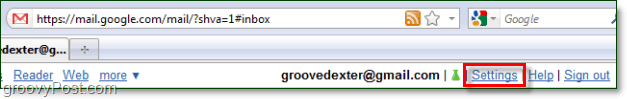 eikite į „Gmail Gmail“, kad patektumėte į „Google Buzz“