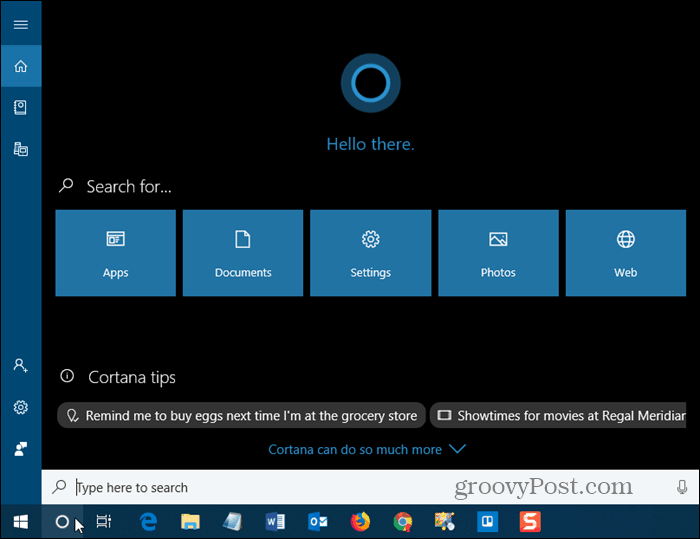 Windows 10의 Cortana