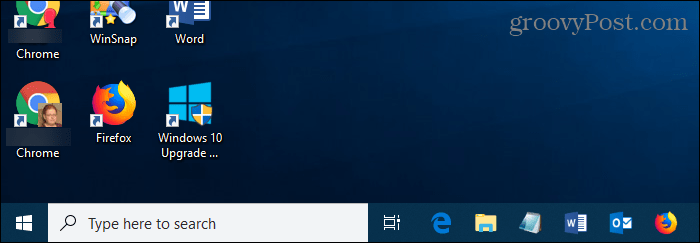 Windows 10의 작업 표시 줄에 표시되는 전체 검색 상자