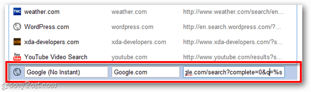 adicione um mecanismo de pesquisa ao google chrome