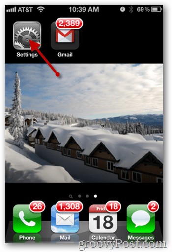 Kuinka poistaa iOS GMail -sovelluksen ilmoitukset käytöstä