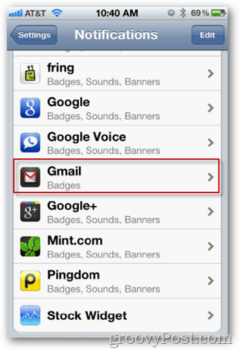 Tik op Gmail