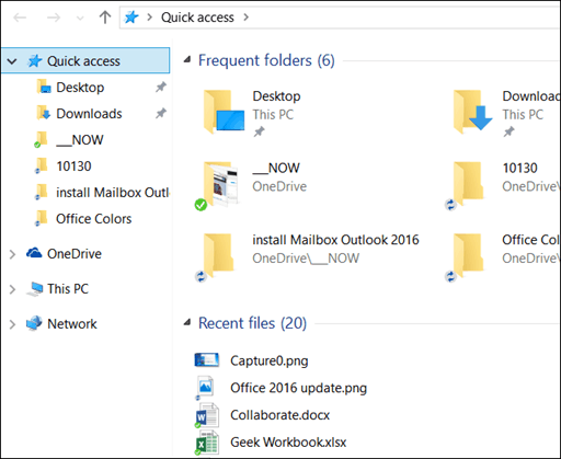 Hvordan deaktivere rask tilgang i Windows 10 File Explorer