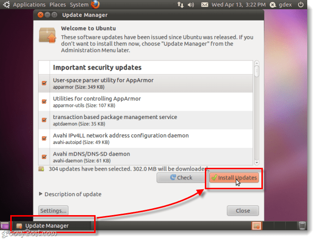 installeer ubuntu beveiligingsupdates