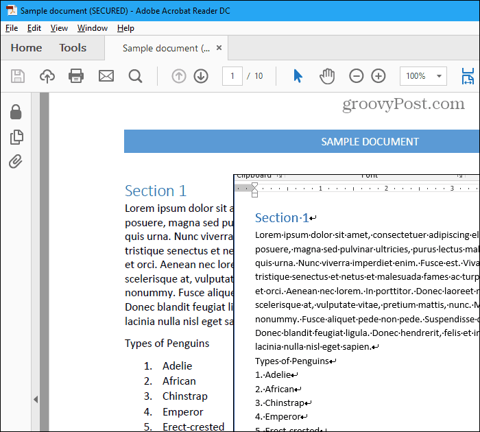 PDF fájl és Word fájl