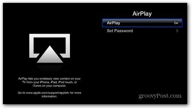 Apple TV에서 AirPlay 사용