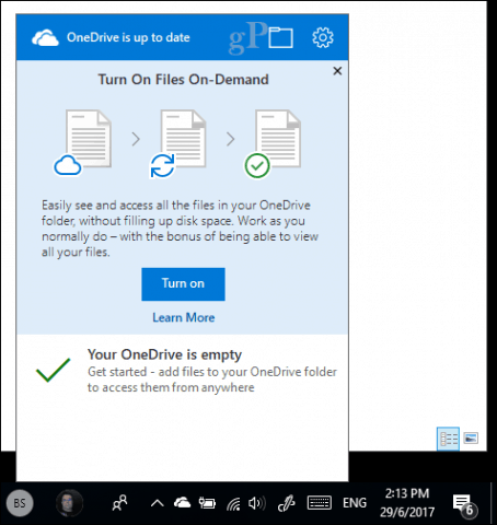 Sådan aktiveres og bruges OneDrive-filer on-demand i Windows 10