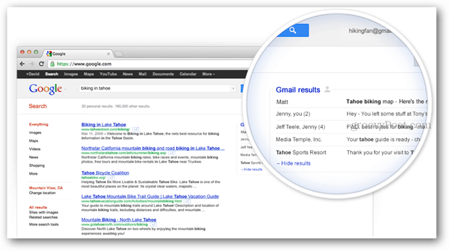Kako omogućiti Gmail rezultate u Google pretraživanju